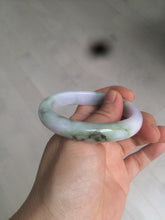 Load image into Gallery viewer, 50.5mm Certified Type A 100% Natural light purple/green oval shape Jadeite Jade bangle AY9-5293