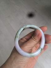 Load image into Gallery viewer, 50.5mm Certified Type A 100% Natural light purple/green oval shape Jadeite Jade bangle AY9-5293