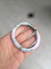 Load image into Gallery viewer, 50.5mm Certified Type A 100% Natural light purple/green oval shape Jadeite Jade bangle AY9-5293