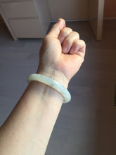 Load image into Gallery viewer, 54.7mm 100% natural type A icy watery light green/brown/black seaweed round cut jadeite jade bangle Q140-5253