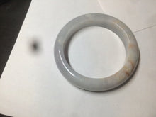 Load image into Gallery viewer, 54.6mm certified 100% natural type A white/purple/brown/gray jadeite jade bangle AX20-7723