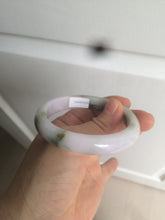 Load image into Gallery viewer, 50.5mm Certified Type A 100% Natural light purple/green oval shape Jadeite Jade bangle AY9-5293