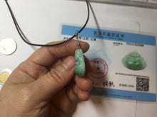 Load image into Gallery viewer, Certified 100% Natural type A sunny green happy Buddha jadeite Jade pendant PB65-5096