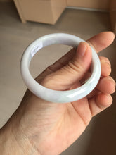 Load image into Gallery viewer, 54.8mm certified 100% natural Type A dark green/purple/white with green floating flowers jadeite jade bangle PB232-2827