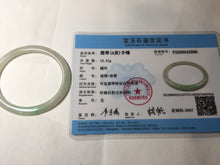 Load image into Gallery viewer, 50mm certified 100% natural Type A icy watery sunny green/purple/gary oval jadeite jade bangle PA158-2886