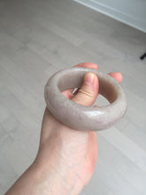 Load image into Gallery viewer, 53mm 100% natural light purple/pale pink/beige with flying snow chubby Quartzite (Shetaicui jade) bangle SY77