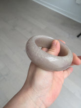 Load image into Gallery viewer, 53mm 100% natural light purple/pale pink/beige with flying snow chubby Quartzite (Shetaicui jade) bangle SY77