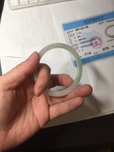 Load image into Gallery viewer, 50mm certified 100% natural Type A icy watery sunny green/purple/gary oval jadeite jade bangle PA158-2886