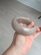 Load image into Gallery viewer, 53mm 100% natural light purple/pale pink/beige with flying snow chubby Quartzite (Shetaicui jade) bangle SY77