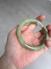 Load image into Gallery viewer, 58.4mm certified Type A 100% Natural yellow/brown flying dandelions nephrite Jade bangle HF80-0469