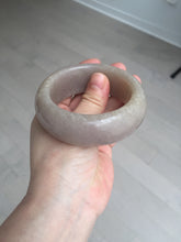 Load image into Gallery viewer, 53mm 100% natural light purple/pale pink/beige with flying snow chubby Quartzite (Shetaicui jade) bangle SY77