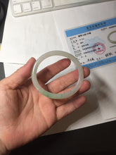 Load image into Gallery viewer, 50mm certified 100% natural Type A icy watery sunny green/purple/gary oval jadeite jade bangle PA158-2886