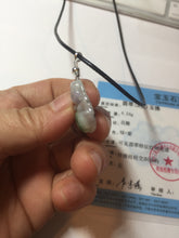 Load image into Gallery viewer, Certified 100% Natural type A sunny green happy Buddha jadeite Jade pendant PB67-5102