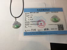 Load image into Gallery viewer, Certified 100% Natural type A sunny green happy Buddha jadeite Jade pendant PB67-5102