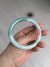 Load image into Gallery viewer, 58mm certified 100% natural type A green round cut jadeite jade bangle AY8-6177