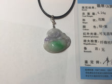 Load image into Gallery viewer, Certified 100% Natural type A sunny green happy Buddha jadeite Jade pendant PB67-5102