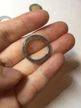 Load image into Gallery viewer, 16.9mm size 6 1/2 17.1mm 6 3/4 100% natural type A icy watery green/blue icy watery Guatemala jadeite jade band ring group BP81
