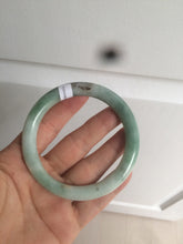 Load image into Gallery viewer, 58mm certified 100% natural type A green round cut jadeite jade bangle AY8-6177