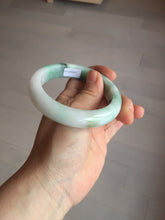 Load image into Gallery viewer, 56.7mm certified 100% natural type A sunny green/white jadeite jade bangle BK71-5217