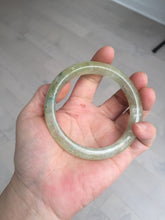 Load image into Gallery viewer, 58.8mm 100% natural fresh icy green mica bangle SY75