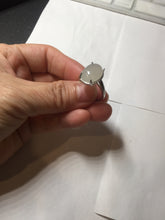 Load image into Gallery viewer, 100% natural type A icy watery white four-prong jadeite jade ring PA162