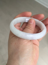 Load image into Gallery viewer, 50.5mm Certified Type A 100% Natural light purple/white oval shape Jadeite Jade bangle BK128-0257