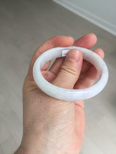Load image into Gallery viewer, 50.5mm Certified Type A 100% Natural light purple/white oval shape Jadeite Jade bangle BK128-0257