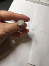 Load image into Gallery viewer, 100% natural type A icy watery white four-prong jadeite jade ring PA162