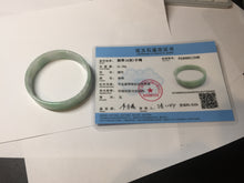 Load image into Gallery viewer, 52mm Certified Type A 100% Natural sunny green white square Jadeite Jade bangle AJ71-1346