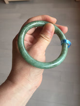 Load image into Gallery viewer, 55.5mm Certified 100% natural Type A dark green/brown round cut jadeite jade bangle BM10-5373