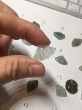 Load image into Gallery viewer, 18x11mm Type A 100% icy watery natural green blue purple white seashell/wing jadeite Jade Pendant necklace group F156