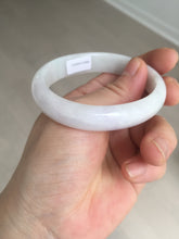 Load image into Gallery viewer, 50.5mm Certified Type A 100% Natural light purple/white oval shape Jadeite Jade bangle BK128-0257