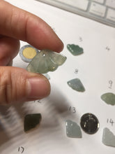 Load image into Gallery viewer, 18x11mm Type A 100% icy watery natural green blue purple white seashell/wing jadeite Jade Pendant necklace group F156