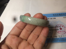Load image into Gallery viewer, 52.5mm certified 100% natural Type A sunny green red yellow thin jadeite jade bangle GL19-1-4129