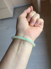 Load image into Gallery viewer, 50mm certified 100% natural Type A icy watery sunny green/purple/gary oval jadeite jade bangle PA158-2886