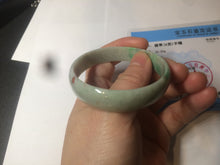 Load image into Gallery viewer, 52.5mm certified 100% natural Type A sunny green red yellow thin jadeite jade bangle GL19-1-4129