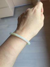 Load image into Gallery viewer, 50mm certified 100% natural Type A icy watery sunny green/purple/gary oval jadeite jade bangle PA158-2886