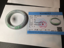 Load image into Gallery viewer, 58.3mm Certified 100% natural Type A sunny green/purple/yellow(Fu Lu Shou) chubby jadeite jade bangle AK55-1188