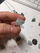 Load image into Gallery viewer, 18x11mm Type A 100% icy watery natural green blue purple white seashell/wing jadeite Jade Pendant necklace group F156