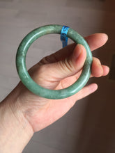 Load image into Gallery viewer, 55.3mm Certified 100% natural Type A dark green/brown round cut jadeite jade bangle BM11-5374