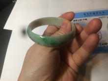 Load image into Gallery viewer, 52.5mm certified 100% natural Type A sunny green red yellow thin jadeite jade bangle GL19-1-4129