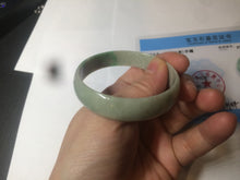Load image into Gallery viewer, 52.5mm certified 100% natural Type A sunny green red yellow thin jadeite jade bangle GL19-1-4129