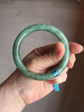 Load image into Gallery viewer, 55.3mm Certified 100% natural Type A dark green/brown round cut jadeite jade bangle BM11-5374