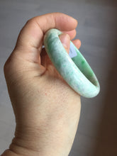 Load image into Gallery viewer, 56mm certified 100% natural Type A sunny green white jadeite bangle PD147-6264