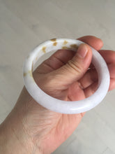 Load image into Gallery viewer, 58mm certified 100% natural Type A light purple yellow white (Whispers of Autumn) jadeite jade bangle PB69-9035