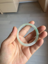 Load image into Gallery viewer, 50mm certified 100% natural Type A icy watery sunny green/purple/gary oval jadeite jade bangle PA158-2886