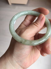 Load image into Gallery viewer, 58.4mm Certified Type A 100% Natural light green/brown round cut Jadeite Jade bangle AR107-4510