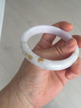 Load image into Gallery viewer, 58mm certified 100% natural Type A light purple yellow white (Whispers of Autumn) jadeite jade bangle PB69-9035