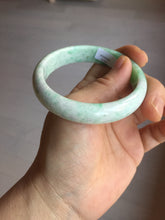 Load image into Gallery viewer, 56mm certified 100% natural Type A sunny green white jadeite bangle PD147-6264
