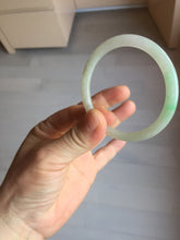 Load image into Gallery viewer, 50mm certified 100% natural Type A icy watery sunny green/purple/gary oval jadeite jade bangle PA158-2886